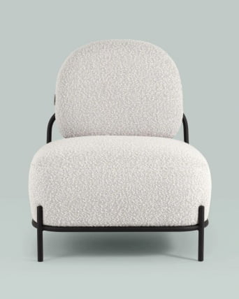 Кресло Стоун 1 ткань букле Молочный_3