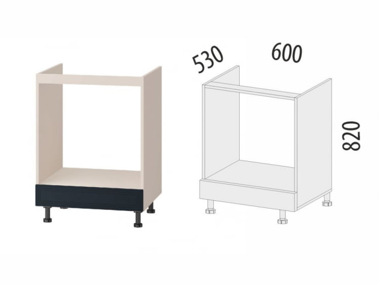 Напольный шкаф под встраиваемую технику с ящиком Флоренция 108.57_6