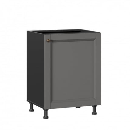 Тумба кухонная 600 Амели-3 ЛД 299.050.000.008 Черный Оникс серый_0