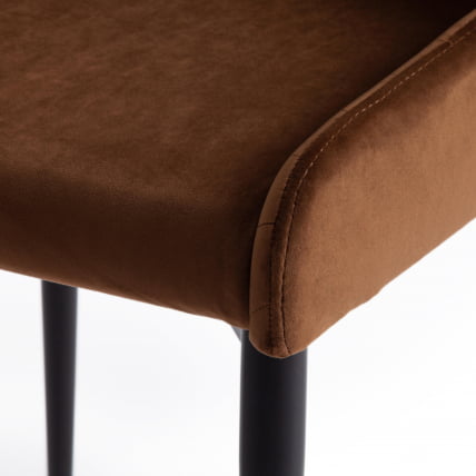 Стул MANTRA (mod. 713) ткань/металл, 49х61х82 см, высота до сидения 49 см, коричневый barkhat 11/черный_7