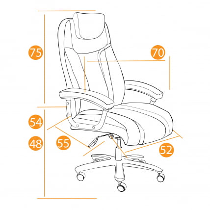Кресло офисное Trust (max) ткань, серый/серый, MJ190-21/TW-12_16