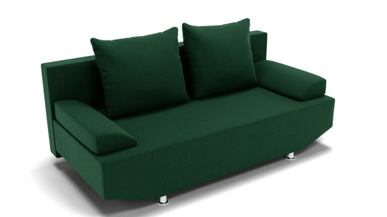 Диван Сити (ЗР) Цвет фасада: Зеленый; Тип: Прямой; Материал фасада: Металл/Велюр_0