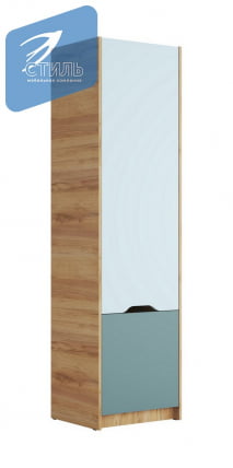 Шкаф RICH ШК-001 Мята/Сумеречный голубой/дуб крафт золотой_0