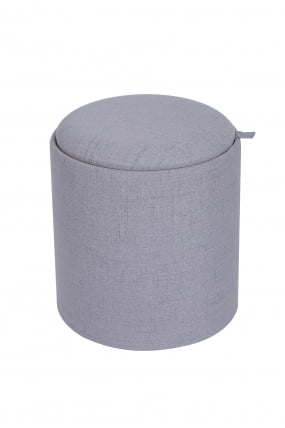 Пуф-столик с ящиком Хюгге S рогожка Серый_1