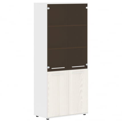 Шкаф комбинированный EDIS EHCS 85.2 Ясень Траун Белый Белый_0