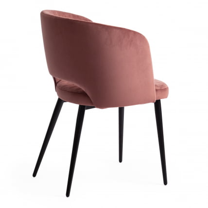 Кресло WIND (mod. 717) ткань/металл, 55х55х80 см, высота до сиденья 48 см, коралловый barkhat 15 /черный_2