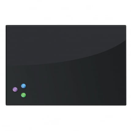 Доска магнитно-маркерная стеклянная BRAUBERG 40х60 см Черная_0