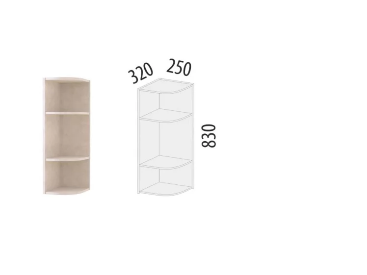 Шкаф кухонный торцевой (лев/прав) Дакота 103.18_1