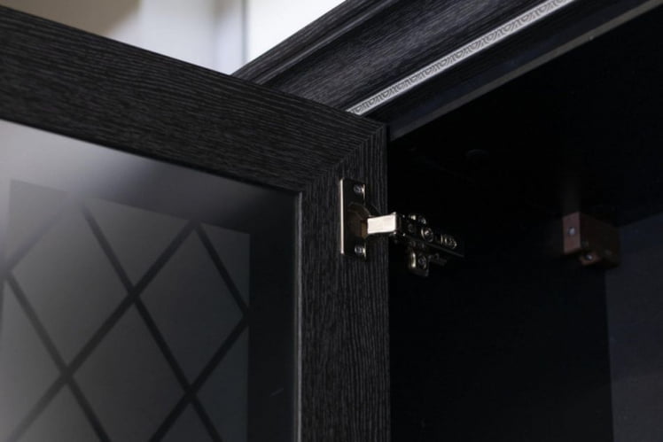 Шкаф кухонный 500 со стеклом Италия ЛД 275.347.000 Черный Дуб темный_1