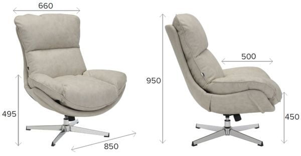 Кресло-реклайнер Everprof Mango Ткань Серый_5