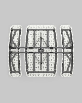 Комплект стола и двух скамеек Кейт раскладной Белый_3