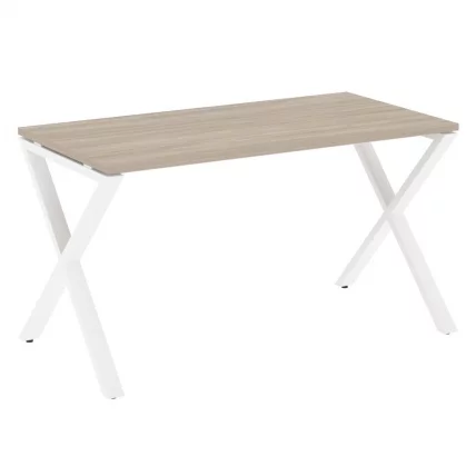 Стол рабочий LOFT VR.L-SRX-3.7 Металл белый Дуб Аттик_0