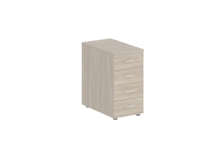 Тумба приставная с 4 ящиками-метабоксами Sigma SG.522.OD.OD.M Дуб темный_0