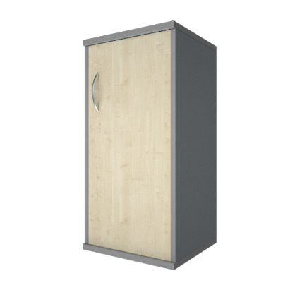 Шкаф низкий узкий правый Riva А.СУ-3.1 Пр Клен/Металлик_0