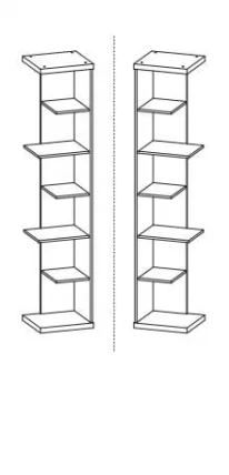 Стеллаж открытый торцевой СТЛ 063.11 Дуб феррара/Клен_1