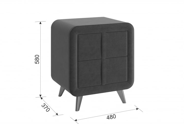 Тумба прикроватная Софи TM-001.1 белый (экокожа)_2