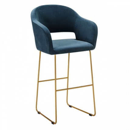 Кресло Бар Oscar Б Diag blue/Линк золото_0