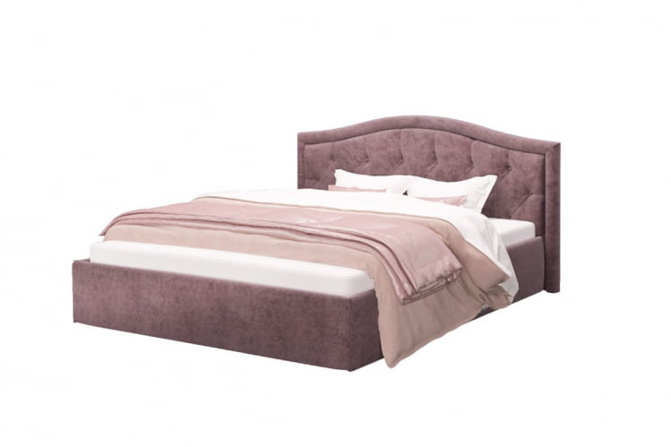 Кровать Стелла, 1200*2000 мм, велюр Rock 12, серо-фиолетовый_0