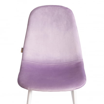 Стул BREEZE (mod. JSC-58) Велюр/металл , 44 х 53 х 86 см, Lavender (лавандовый) HLR26 / белый_5