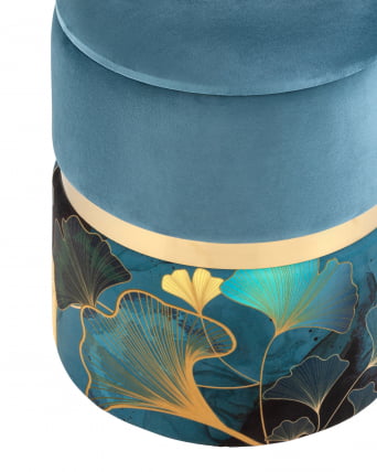 Пуф Кэрри с ящиком велюр Gingko без ножек_3