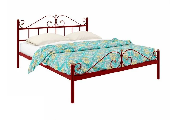 Кровать Диана Plus 1200х1900 Красная_0