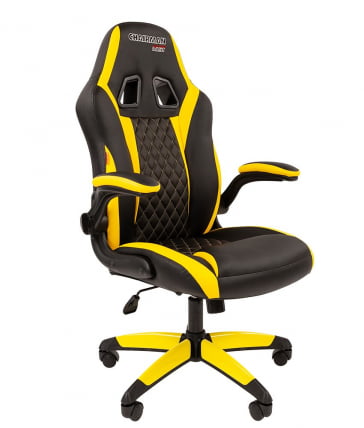Кресло геймерское CHAIRMAN GAME 15 Черный Желтый_0
