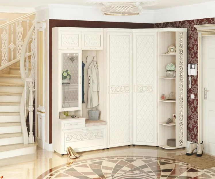 Шкаф для одежды угловой (лев/прав) Тиффани 47.04.1 Сосна Астрид Мелинга_4