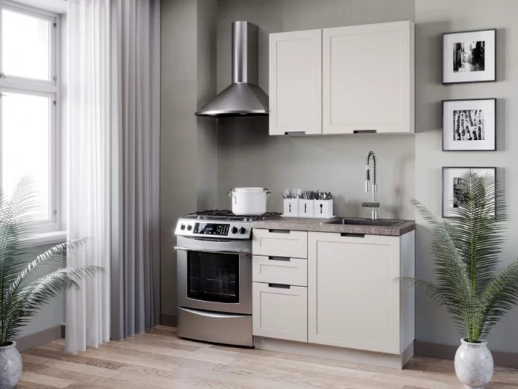 Кухонный гарнитур Джамис 1600 Белый Кашмир_0