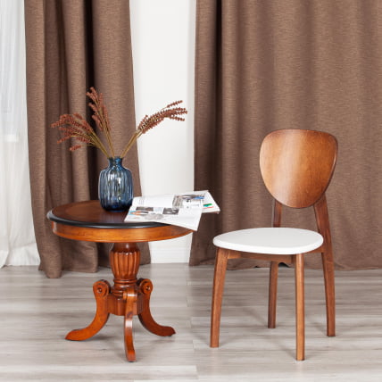 Стул DIAMANTE жесткое сидение бук, 42 х 42 х 85 см, коричневый / белый_10