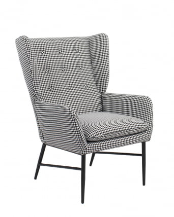 Кресло Мэйден Гусиная лапка черно-белый_0