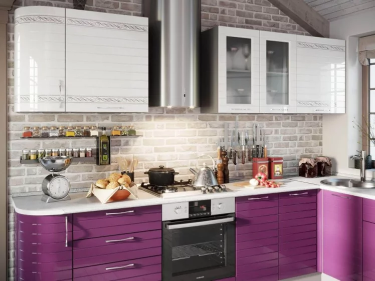 Тумба кухонная угловая 1000 Анастасия ЛД 021.062.000 Ежевика_2