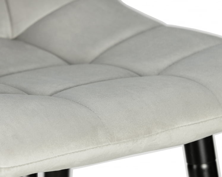 Стул барный DOBRIN NICOLE (черные матовые ножки, светло-серый велюр (108-52))_6