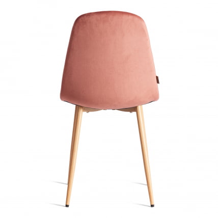 Стул BREEZE (mod. JSC-58) Велюр/металл , 44 х 53 х 86 см, Coral (коралловый) HLR44 / натуральный_3