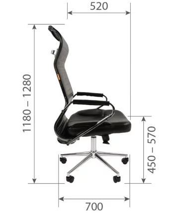 Кресло для руководителя CHAIRMAN 700 Эко Черный_4