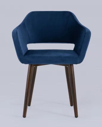 Стул с подлокотниками Саймон велюр Темно-синий_3
