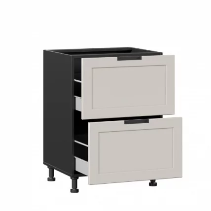 Тумба кухонная 600 с 2 ящиками (4) Джамис ЛД 296.130.000.134 Черный Кашмир_1