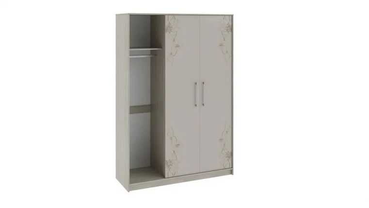 Шкаф Бостон Ясень шимо/Бежевый глянец_0