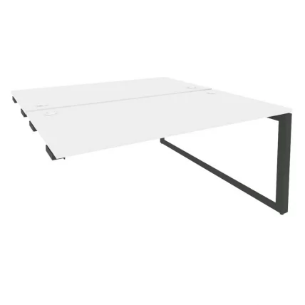 Стол-приставка двойной на О-образном м/к к опорым элем. ONIX O.MO-D.SPR-4.8 Белый Бриллиант/Антрацит_0