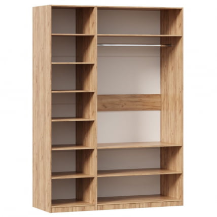 Шкаф трехстворчатый с зеркалом Норд 3Д Дуб золотой_2