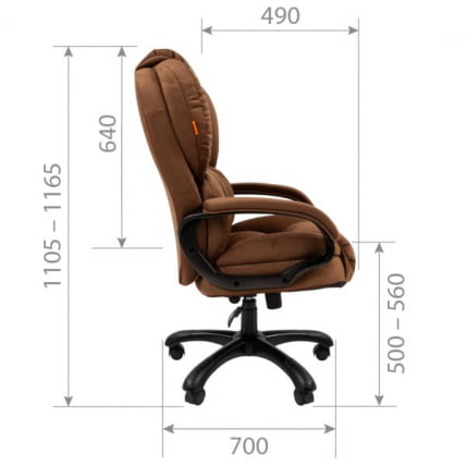 Кресло руководителя CHAIRMAN 434 HOME велюр Коричневый_6
