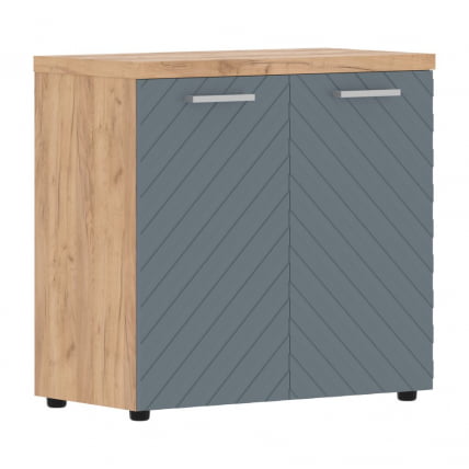 Шкаф с глухими малыми дверьми и топом Torr LUX TLLC 85.1 Дуб Бофорд Серо-голубой_0