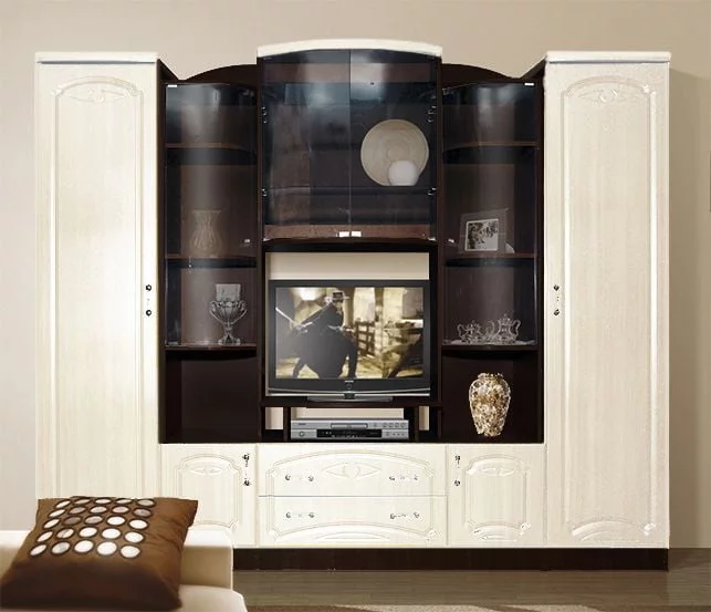 Стенка Александра 6 МДФ Венге/Млечный дуб_0