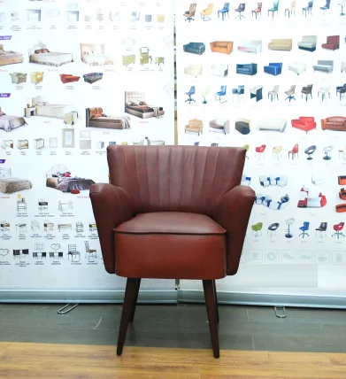 Кресло Свейн натуральная кожа коричневая_1