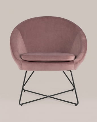 Кресло Колумбия велюр Пыльно-розовое_1