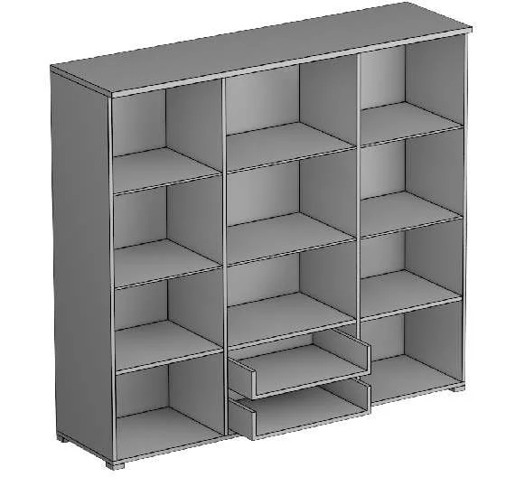 Комод 02 фасад глухой полки из лдсп Korsa Белый_1