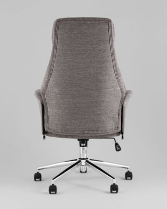 Кресло офисное TopChairs Neoma серый экокожа_10