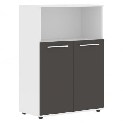 Шкаф с глухими малыми дверьми EDIS EMCS 85.3 Мокко Белый Белый_0