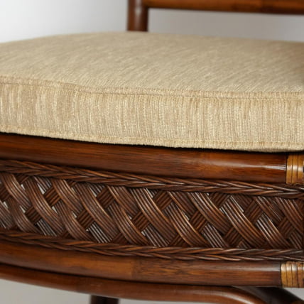 Комплект террасный ANDREA (стол кофейный со стеклом + 2 кресла + подушки) ротанг, 64х67х92см / D60х55, Pecan Washed (античн. орех)_9