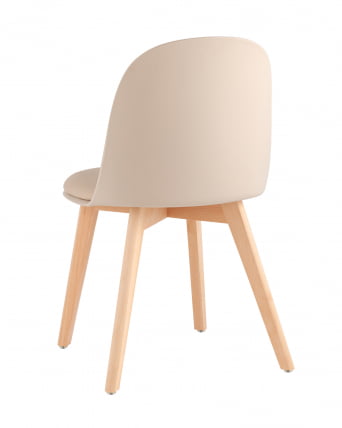 Стул Fog с подушкой Бежевый деревянные ножки_2
