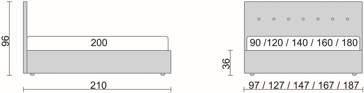 Кровать Ameli Беж_1